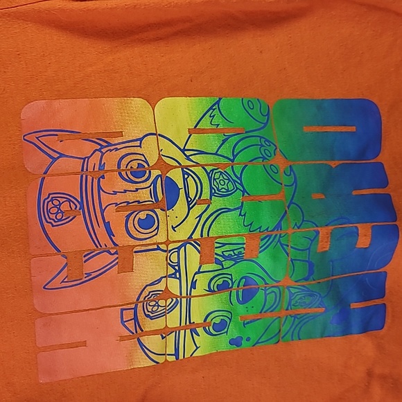 Nickelodeon Paw Patrol Graphic T-Shirt Size 2T Orange /Blue - Picture 2 of 7
